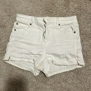 American eagle white jean shorts